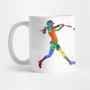 Girl Softball Player Mug